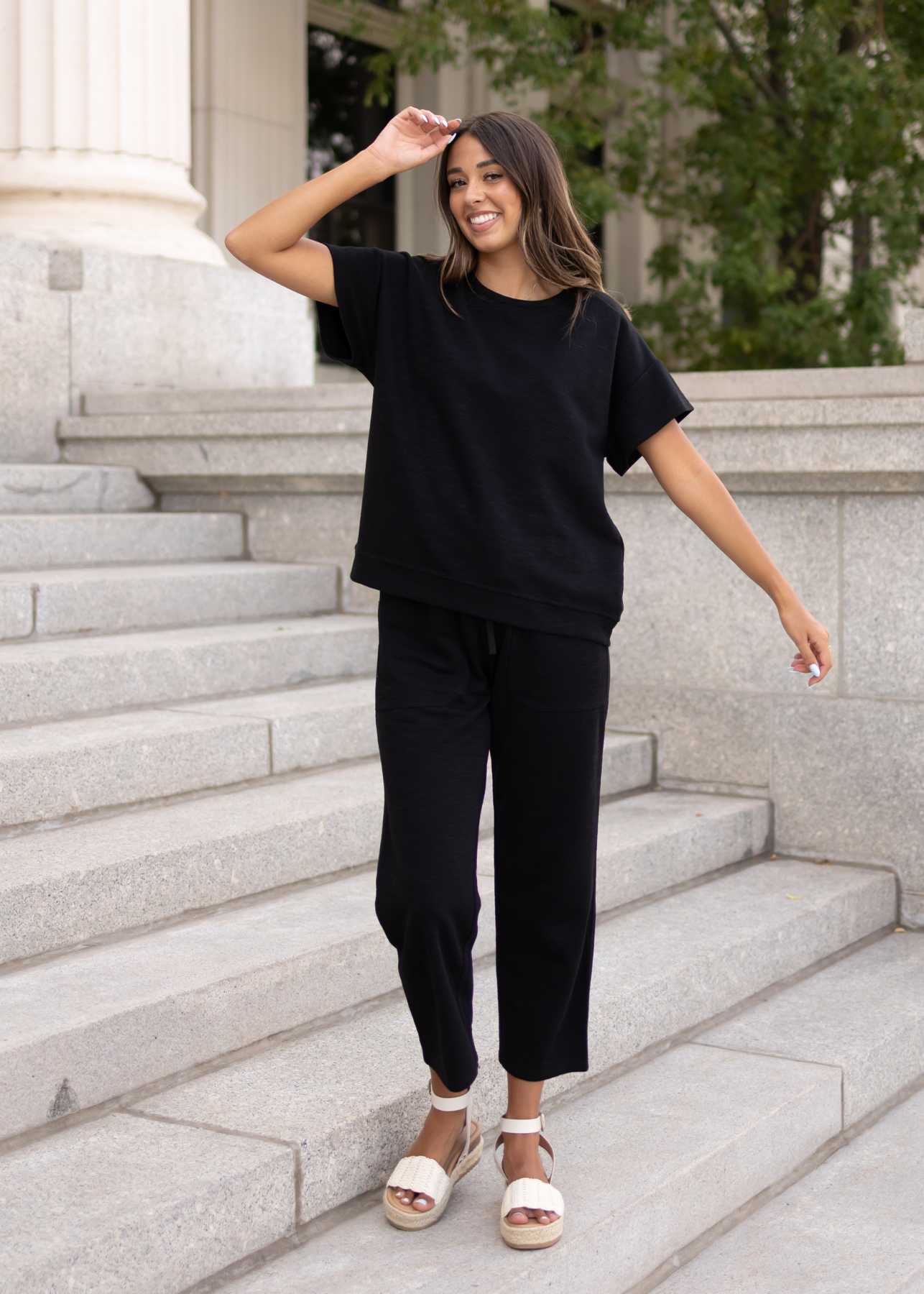 Lena Lou black knit top