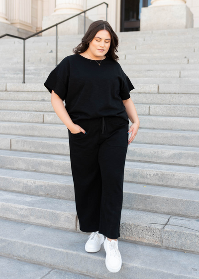 Lillian Black Knit Top