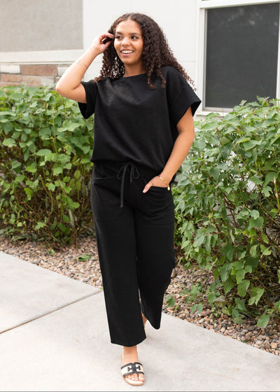 Lillian Black Knit Top