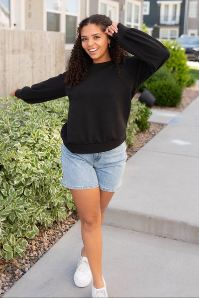 Lisa Black Long Sleeve Top