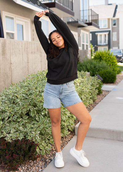 Lisa Black Long Sleeve Top