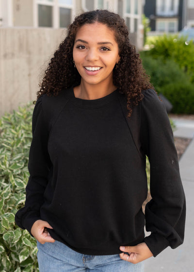 Small black long sleeve top