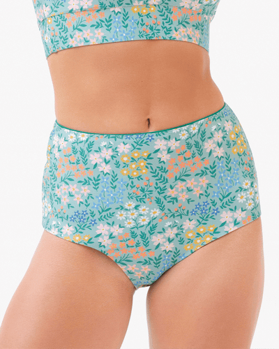 Little Meadow / Emerald Reversible Ultra High-Waist Bottom