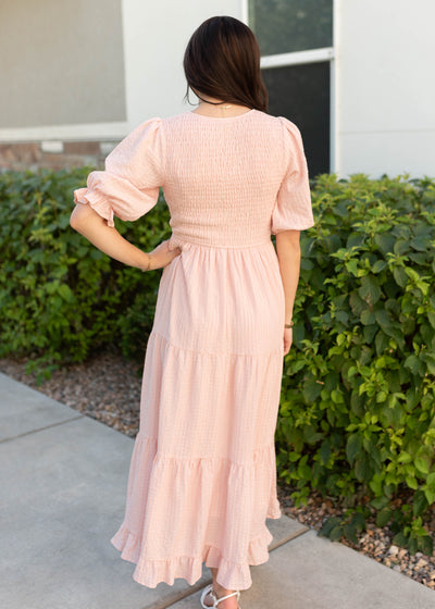 Liv Blush Smocked Dress