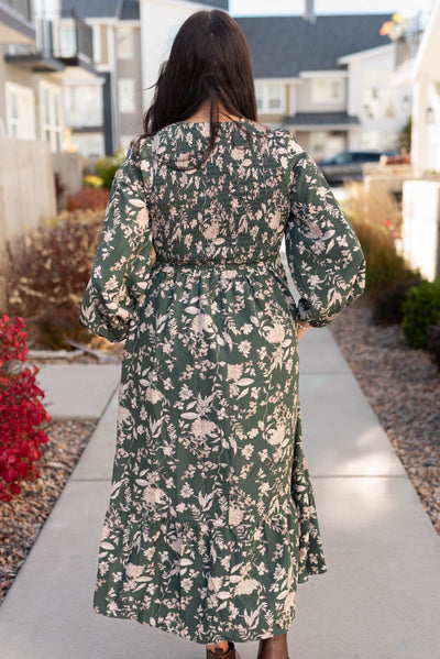 Lizabeth Green Floral Dress