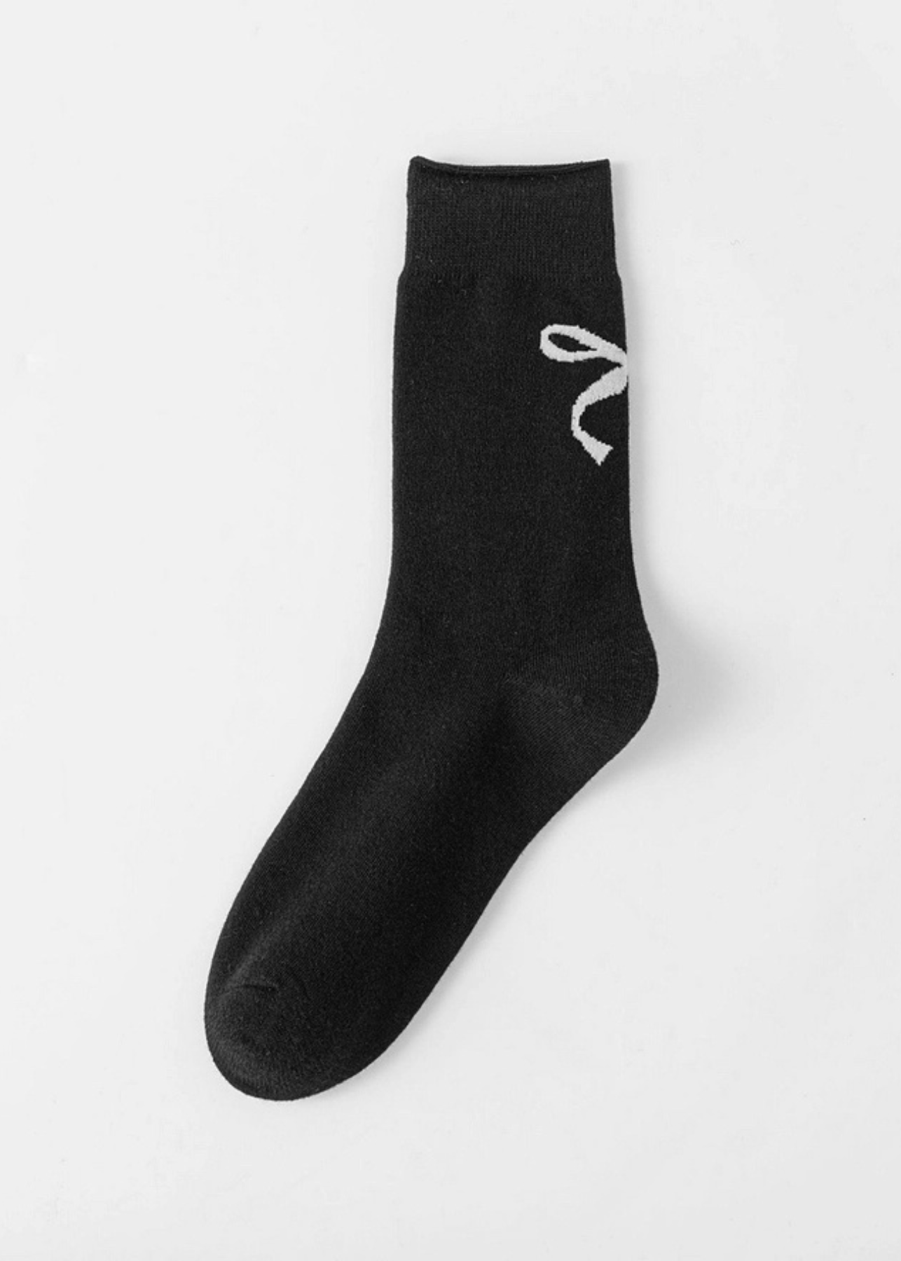 Black bow socks