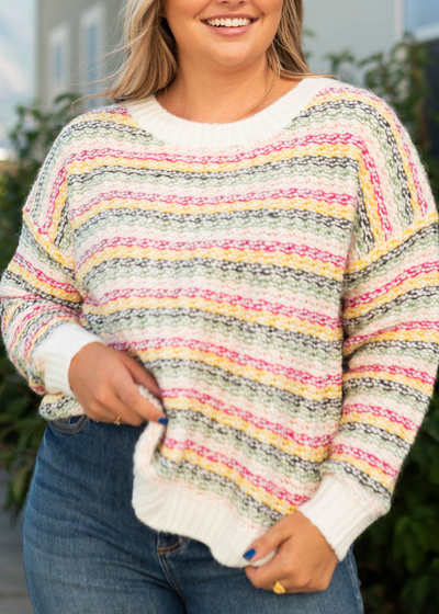 Long sleeve striped sweater