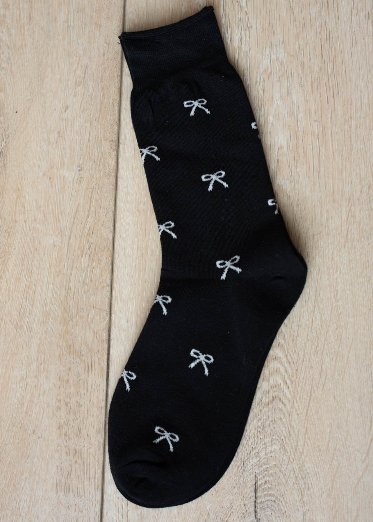Black mini bow socks