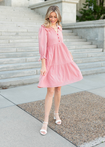 Red gingham dress