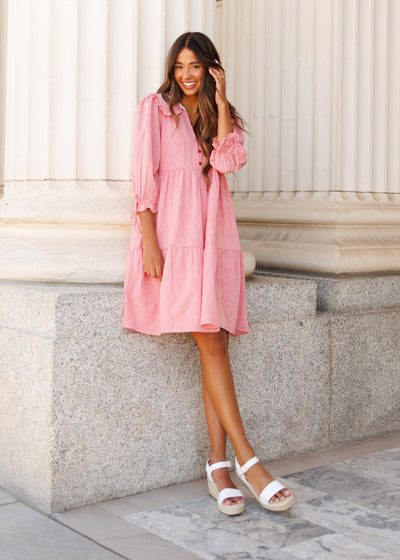 Red gingham dress