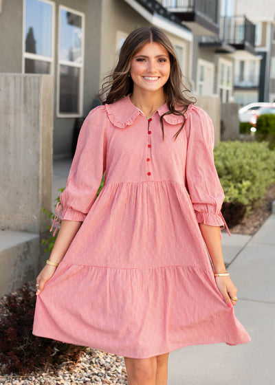 Red gingham dress