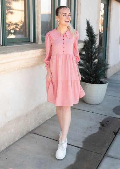 Macie Red Gingham Dress