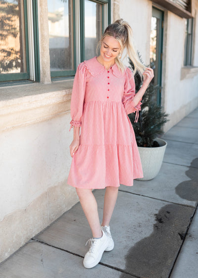 Macie Red Gingham Dress