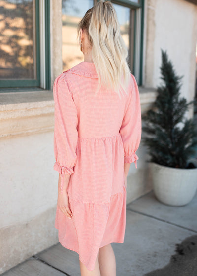 Macie Red Gingham Dress