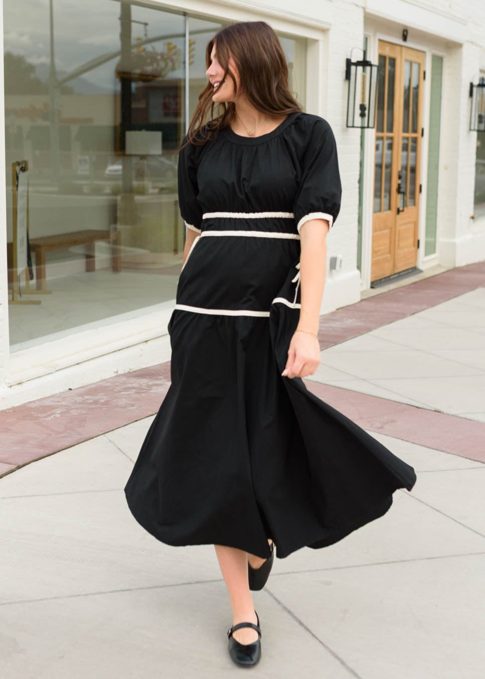Maddie Black Tie Maxi Dress Polagram 3X Maddie Black Tie Maxi Dress Polagram 3X