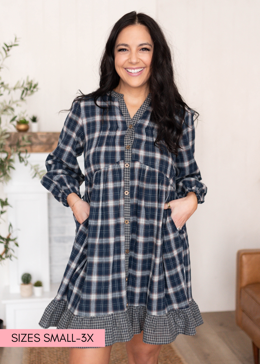 Madilyn Navy Plaid Mini Dress Polagram Lena Layne Madilyn Navy Plaid Mini Dress Polagram Lena Layne