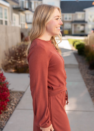 Maggie Burnt Sienna Cardigan
