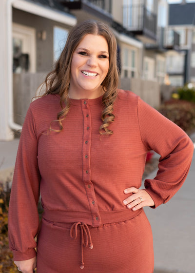 Maggie Burnt Sienna Cardigan