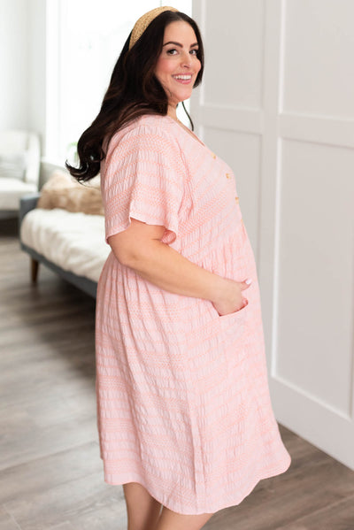 Magnolia Peach Textured Dress