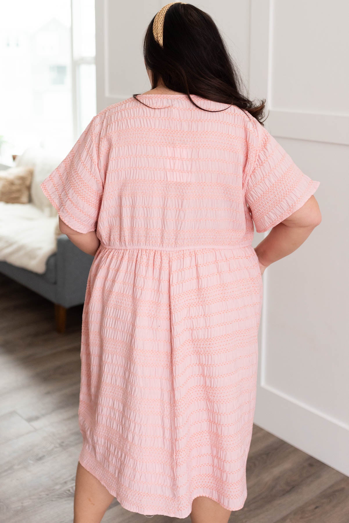 Magnolia Peach Textured Dress