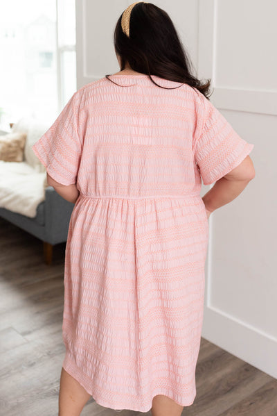 Magnolia Peach Textured Dress