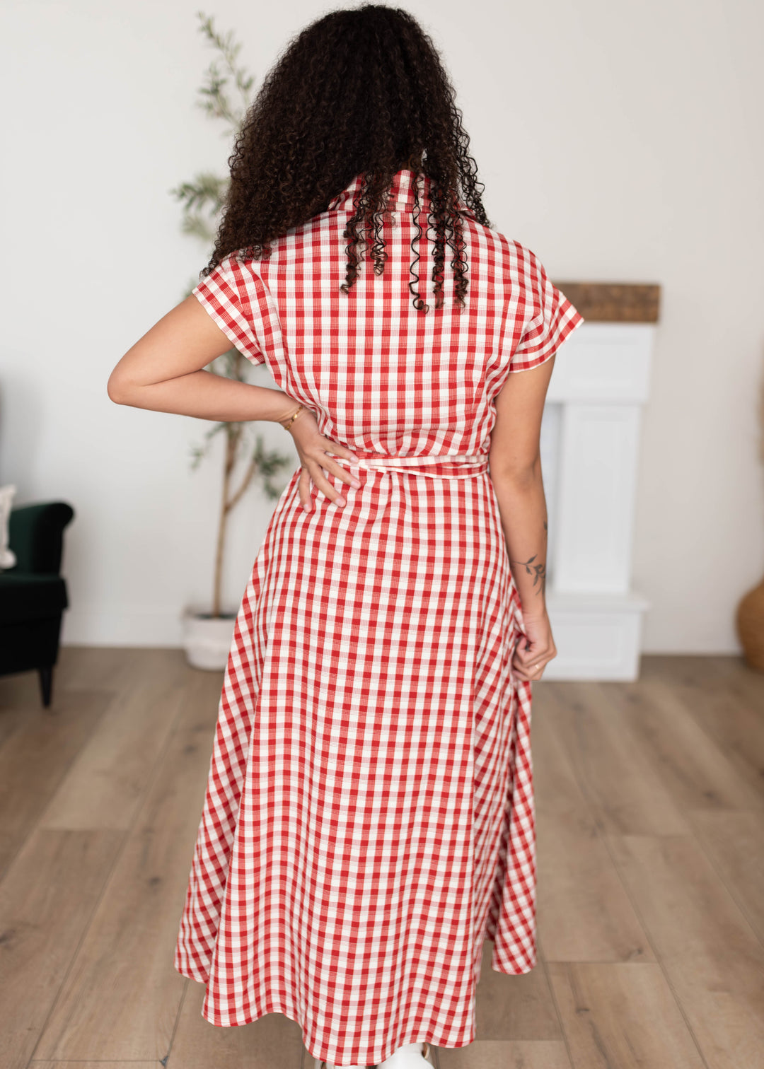 red gingham dress ladies Makenzie - Classic Gingham Dress filter_Collection:matching-mum-bub DIY: Tacky Christmas Dress bust and across the Size:18 US/CA (22 UK)