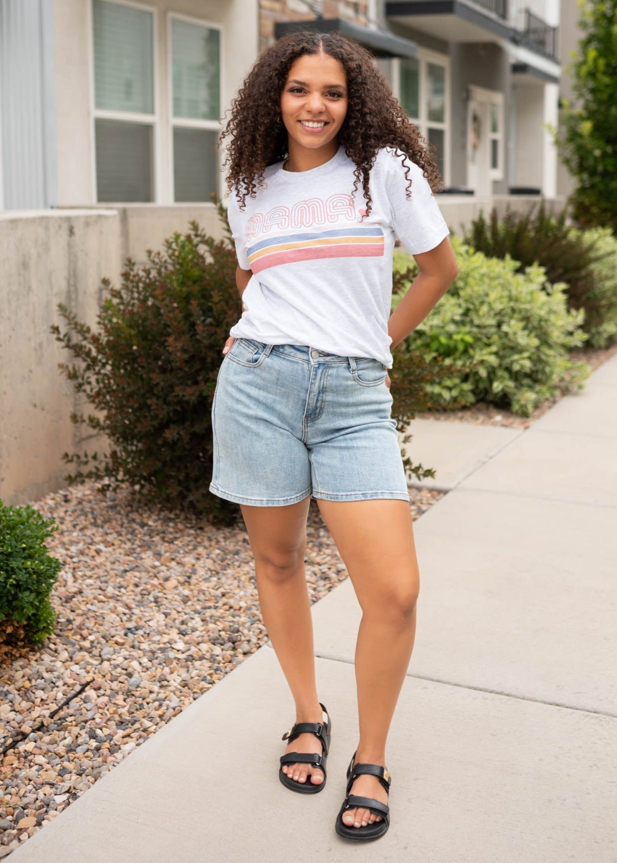 Short sleeve mama ash grey tee