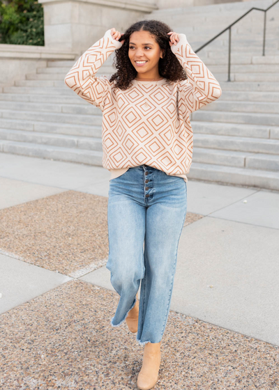 Oatmeal pattern sweater