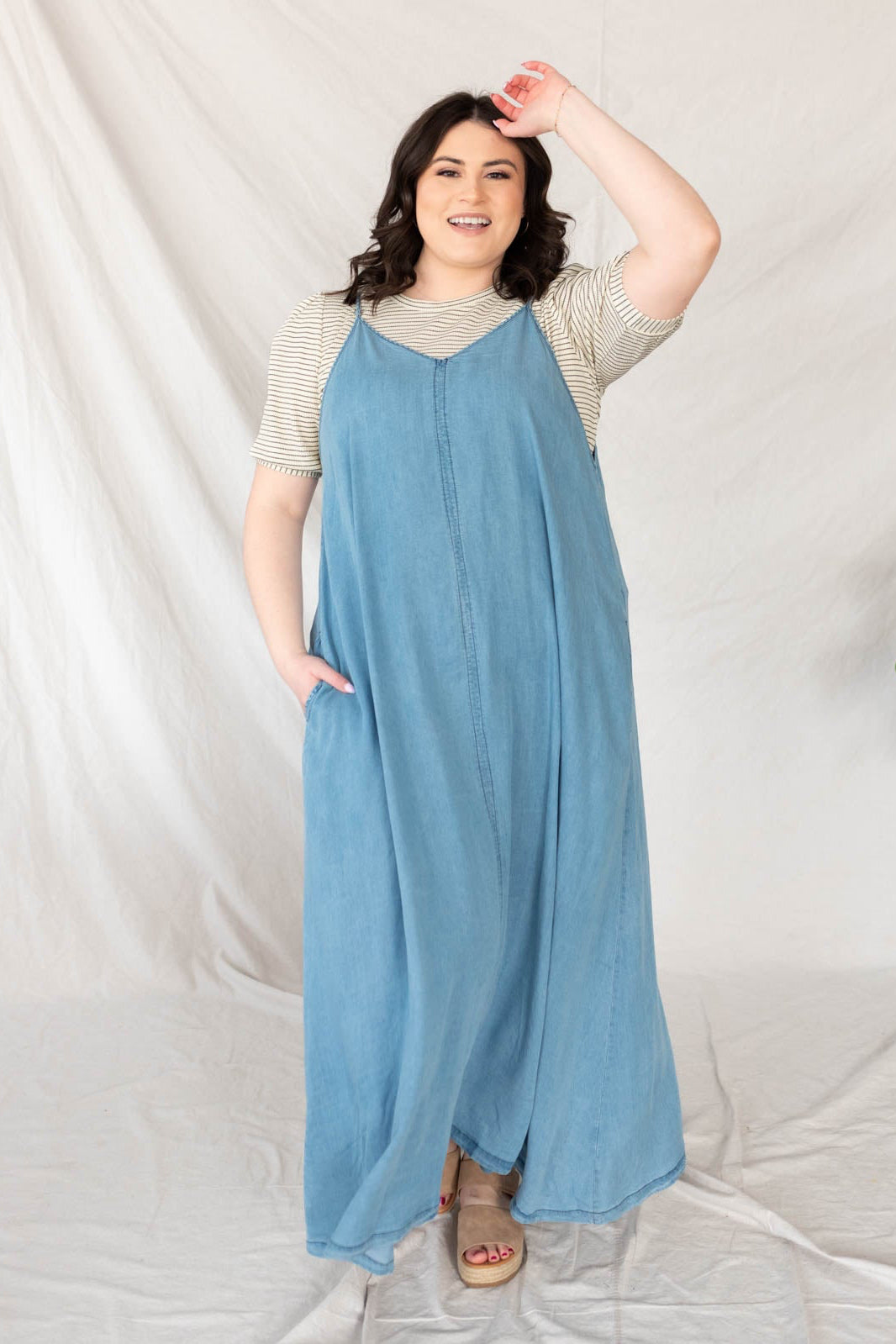 Margie Denim Maxi Dress Polagram – Lena Layne