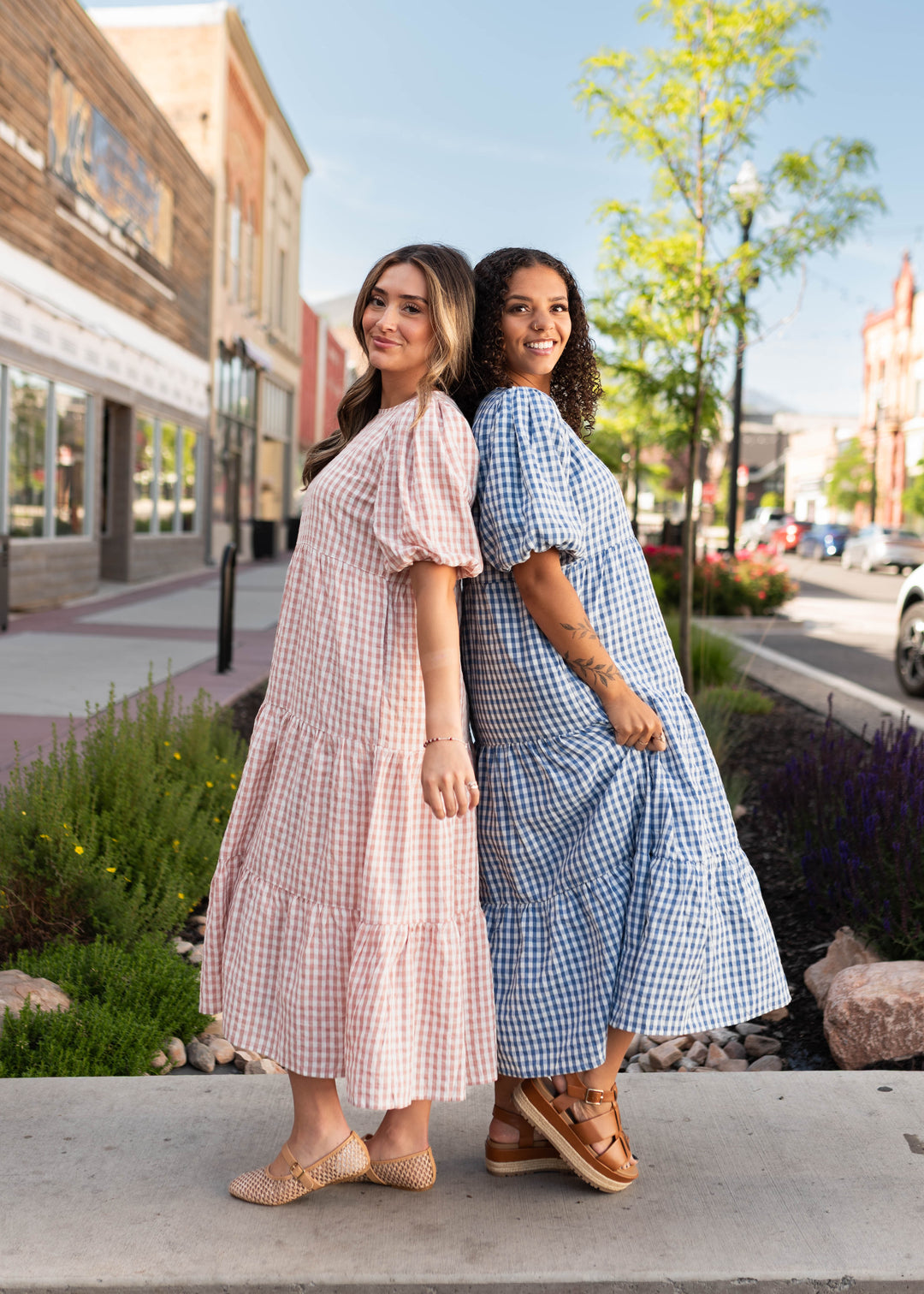 ワンピース Uhr Checkered Tiered Dress 5-6Y Mariah Pink Gingham Tiered Dress — Lena & Lou Exclusive | Lena Layne