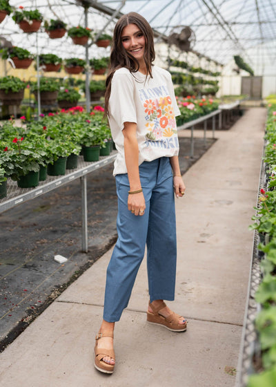 Maribel Cropped Blue Pants