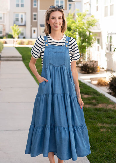 Navy striped top