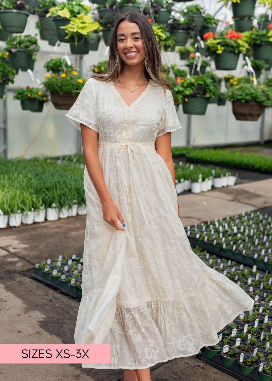 sachin and babi light blue dress Long embroidered dress main image 1