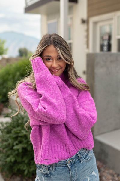 Orchid sweater with long sleeves