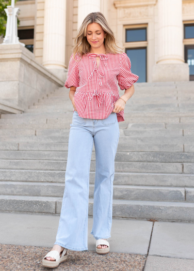 Light denim jeans