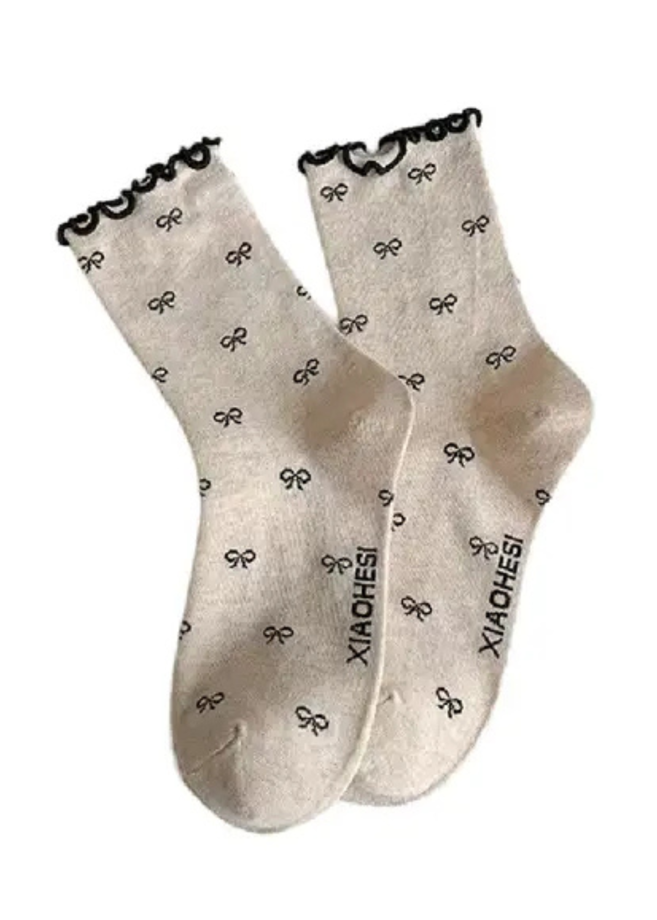 Micah Black Bow Socks