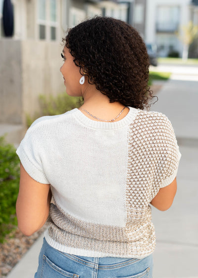 Natural knit sweater top