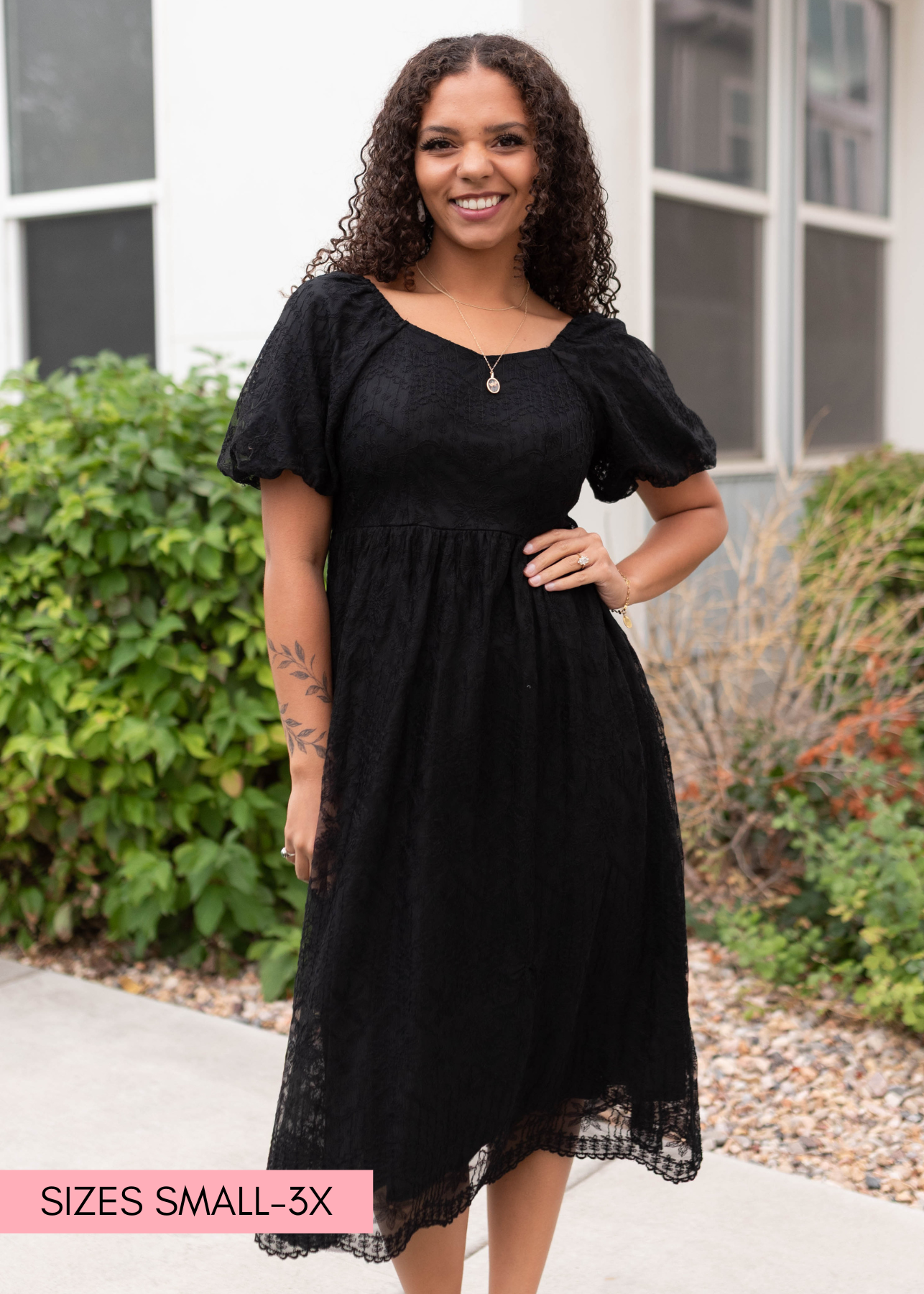 Misty Black Lace Dress