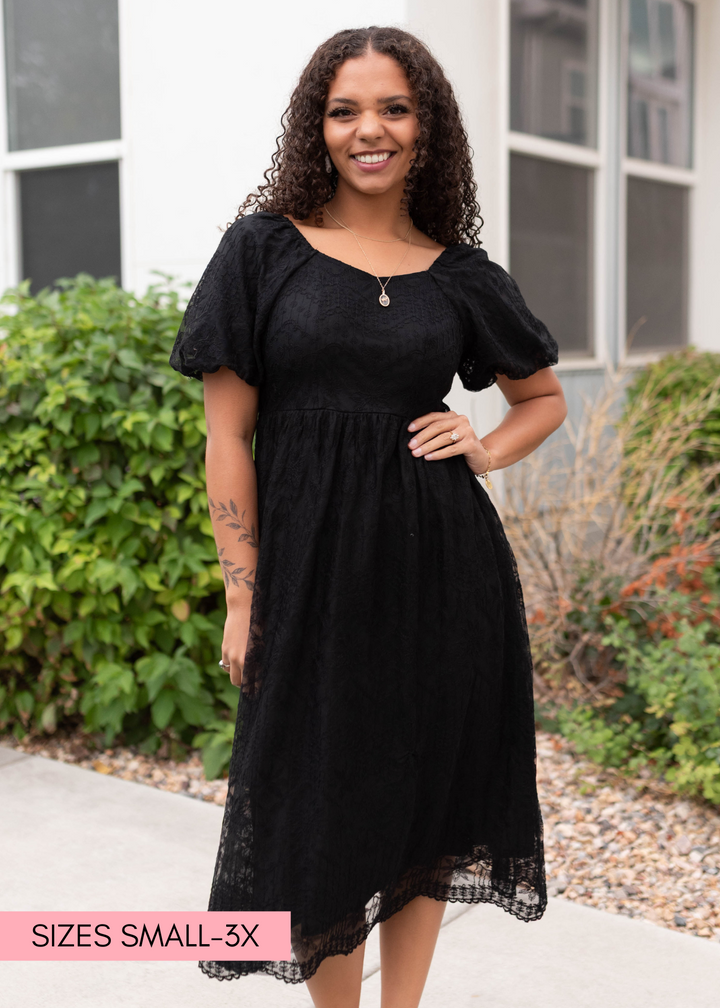 lana lace midi dress Lana Lace Maxi Tube Dress - Black