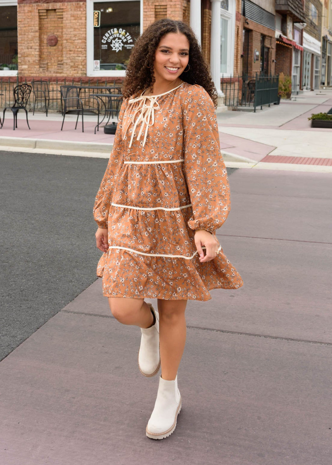 Naomi Ginger Brown Dress