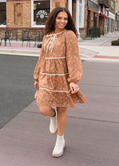 Naomi Ginger Brown Dress