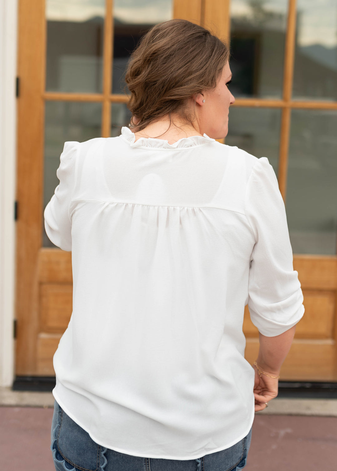 Natalie White Pintuck Blouse – Lena Layne