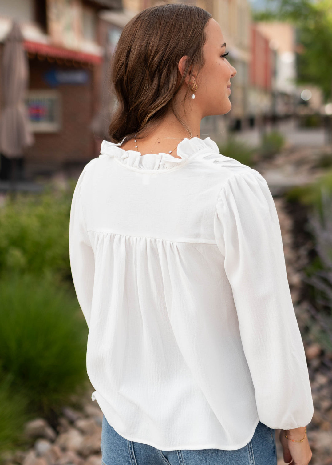 Natalie White Pintuck Blouse – Lena Layne