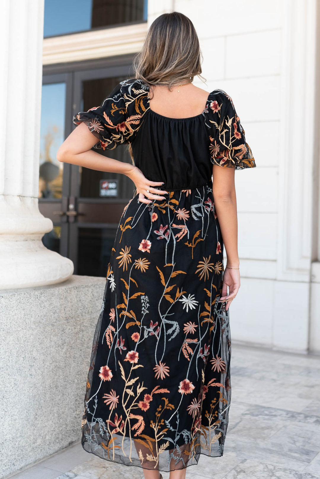 polagram embroidered dress Adri White Flower Embroidered Dress Polagram – Lena Layne