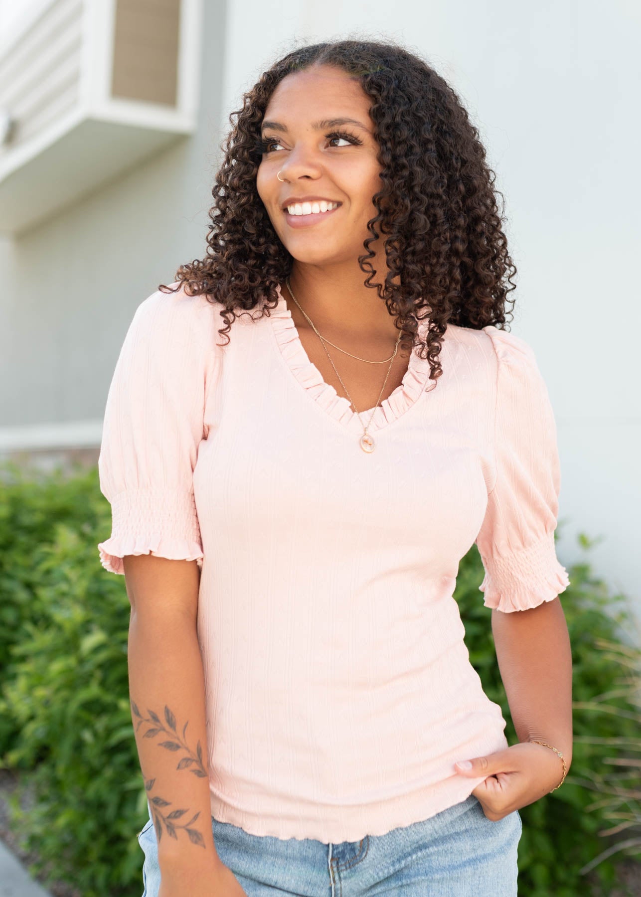 Blush pink top