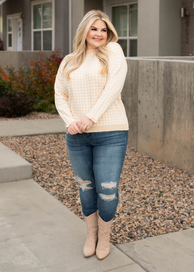 Plus size ivory sweater