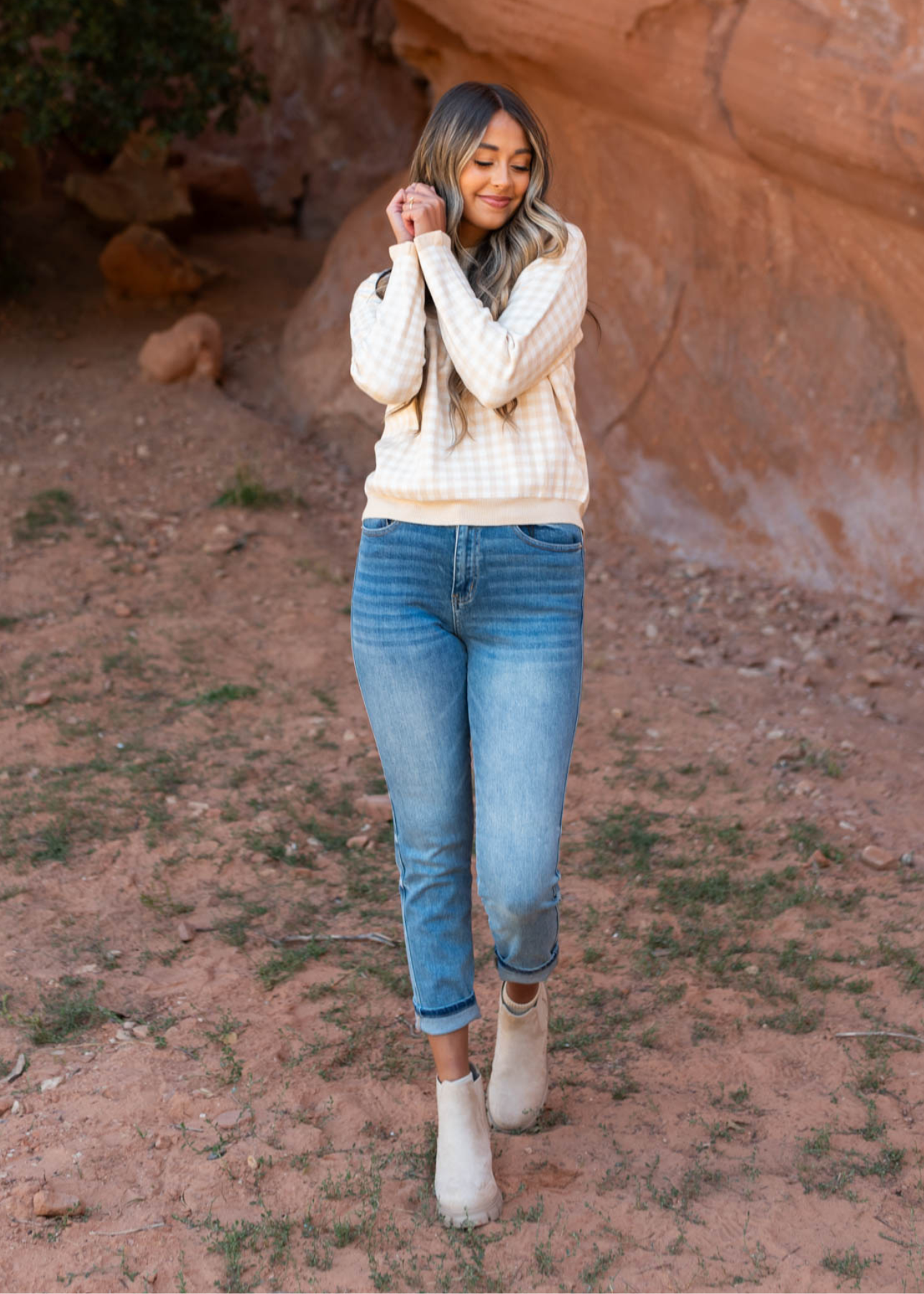 Long sleeve ivory sweater