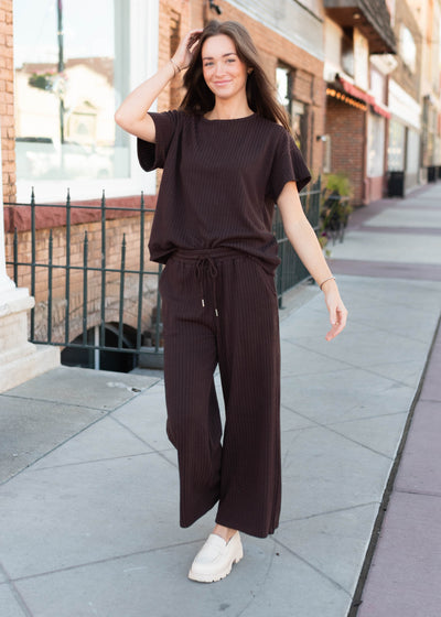Lena & Lou dark brown top