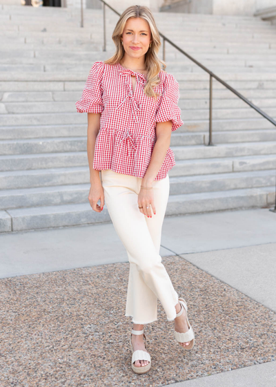 Odette Cream High Rise Pants