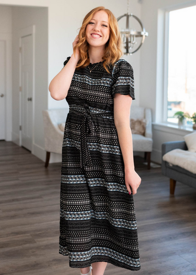 Black pattern dress